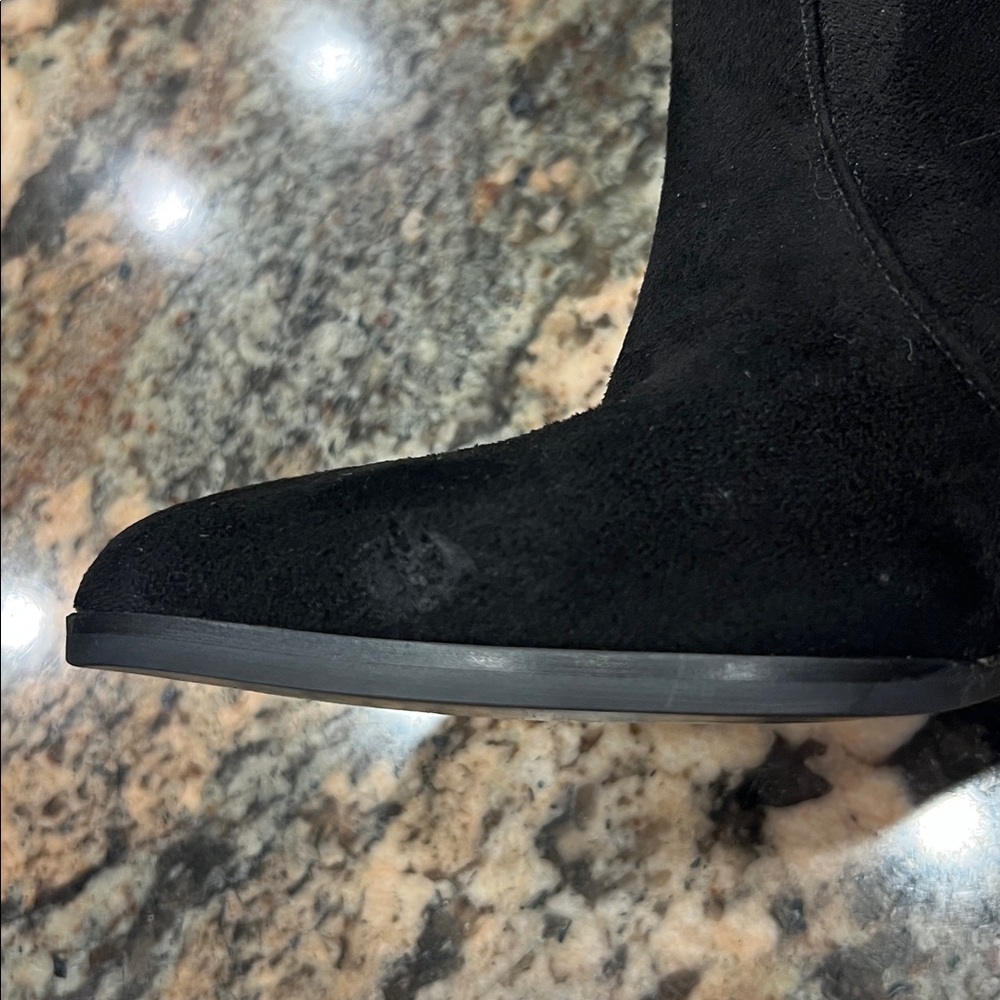 Carlos by Carlos Santana Mika Wedge ankle boots in black faux suede SZ 8.5 - Picture 7 of 11
